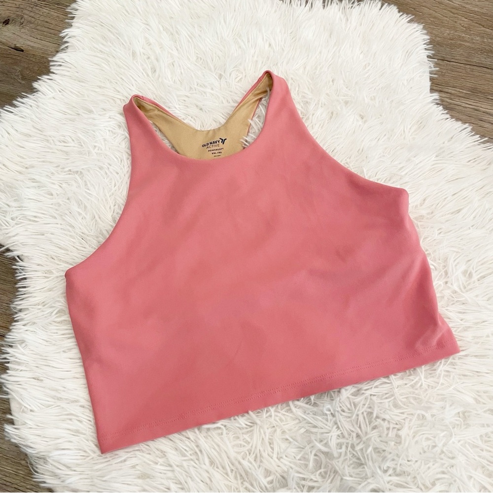 Old Navy Girls Active Crop Tank Tankini Disney Gym Cheer Dance Athletic